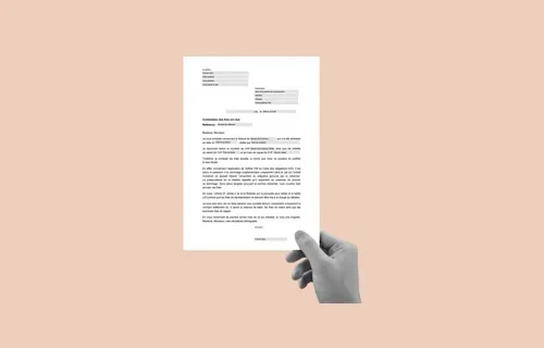 Lettre type (tirée de la vidéo sur les maisons de recouvrement)